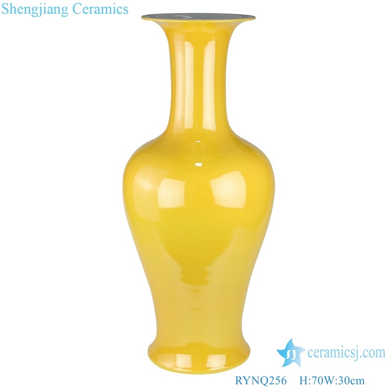 Color glaze yelllow chinese ceramic vase 
