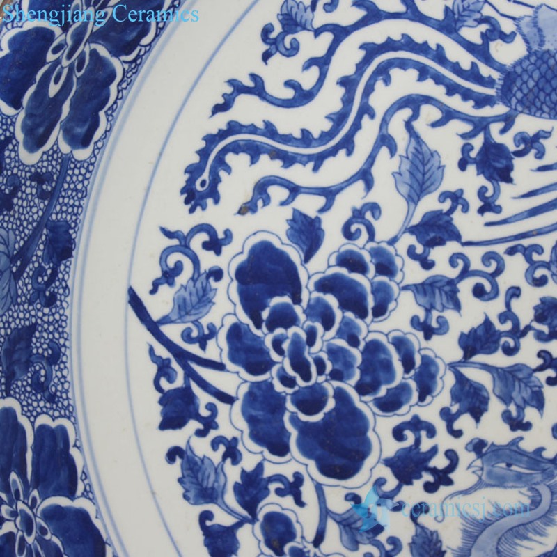 phnom penh ceramic decorative plate front detail