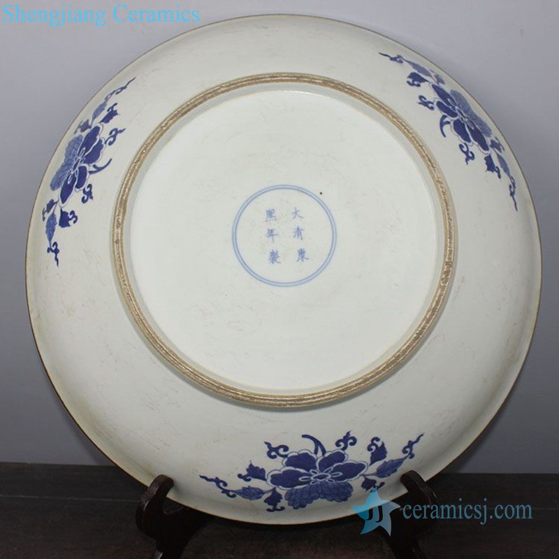 phnom penh ceramic decorative plate front bottom view