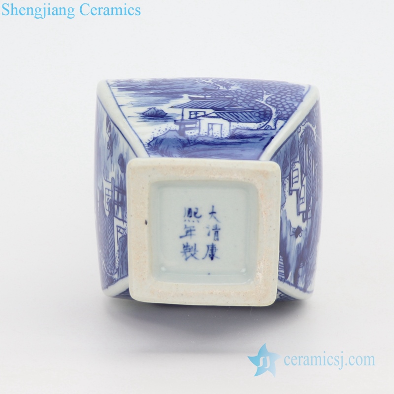  Jingdezhen blue and white ceramic vase bottom view 
