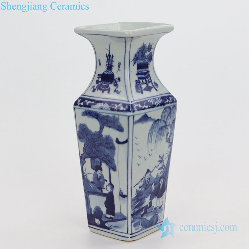 Qing dynasty archaize ceramic vase side view 