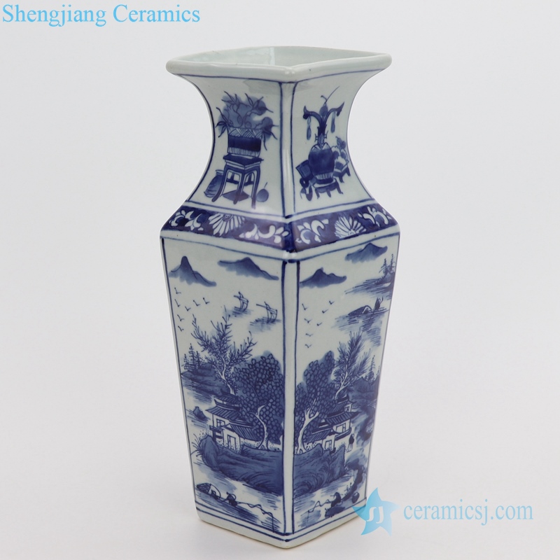 Qing dynasty archaize ceramic vase side view 