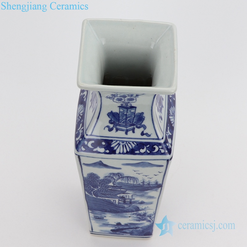 Qing dynasty archaize ceramic vase bottle view 