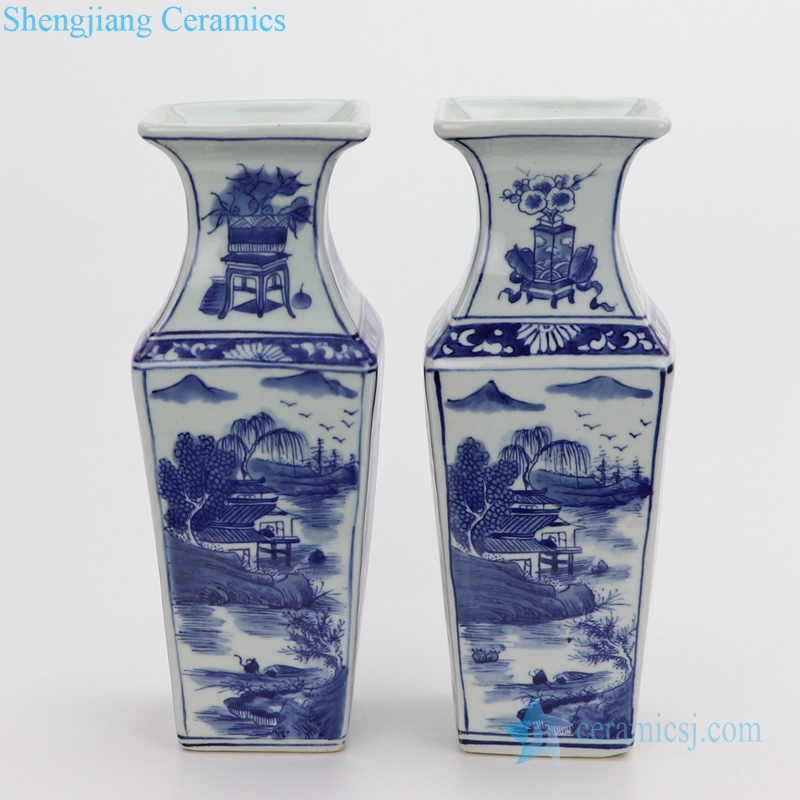 Qing dynasty archaize ceramic vase front view 