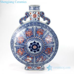 Manul blue and white color glaze ceramic vase
