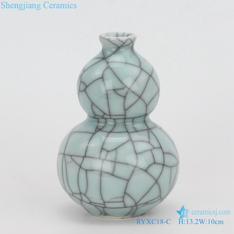 Gourd body crack glaze  ceramic vase 