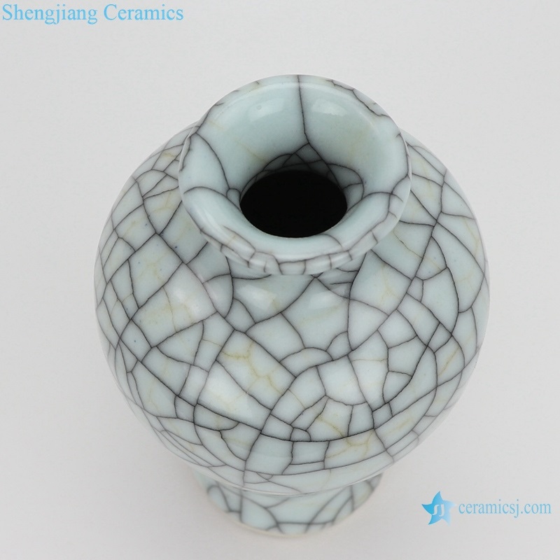 Geyao crack color glaze cramic vase top view
