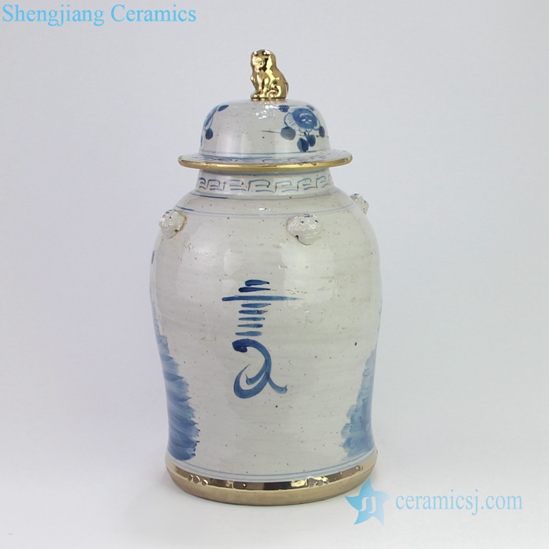  chinese ceramic general pot side view