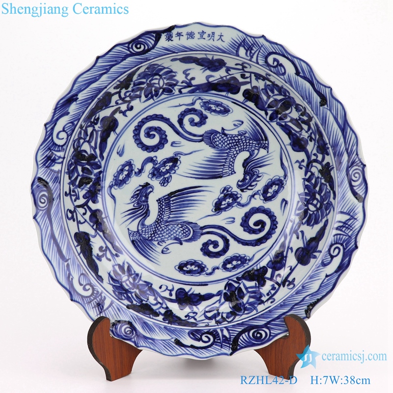  Character and landscape decor hand pating plate 