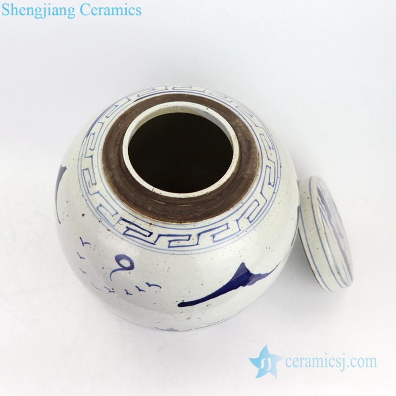 Traditional landscape design ceramic pot bottle view
