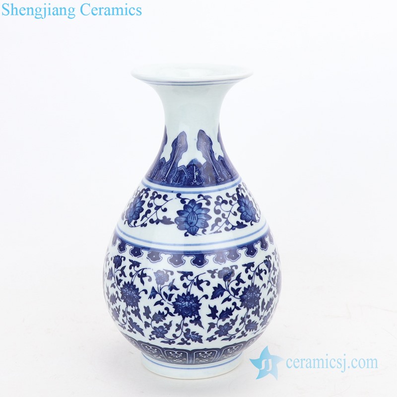 Beautiful blue and white ceramic vase