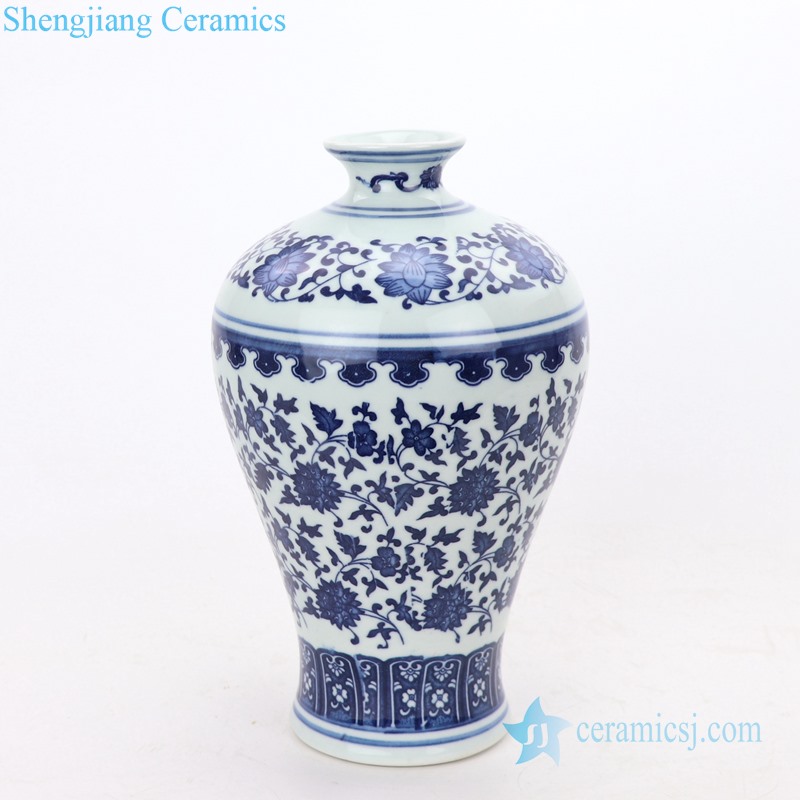Jingdezhen blue and white ceramic porcelain vase