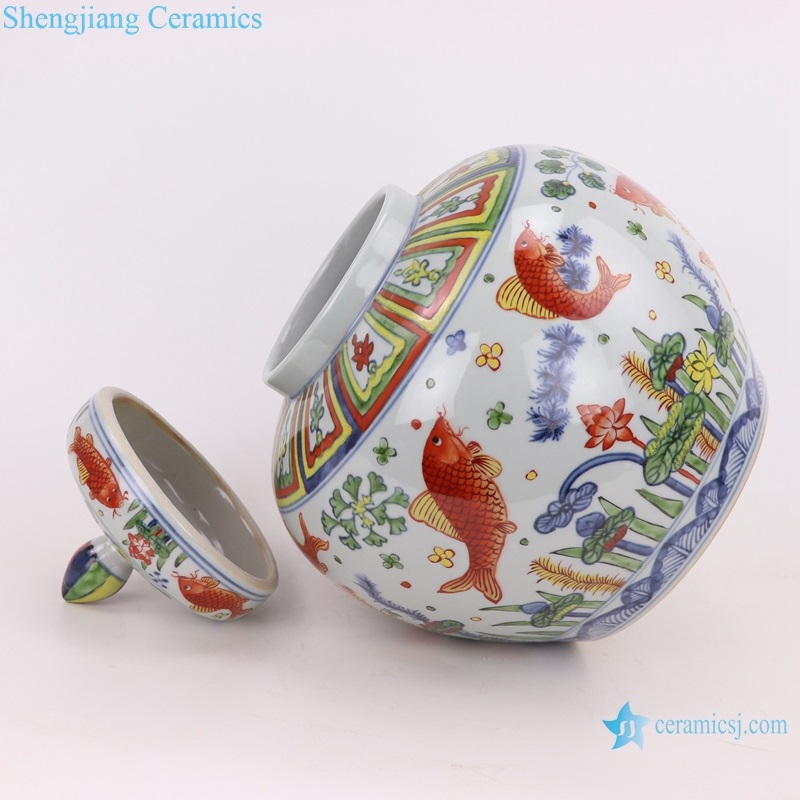 beautiful chinese ancient porcelain pot side view 