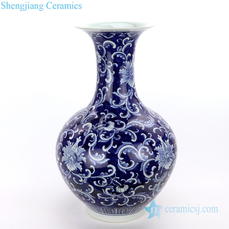  ancient lots pattern porcelain vase front view