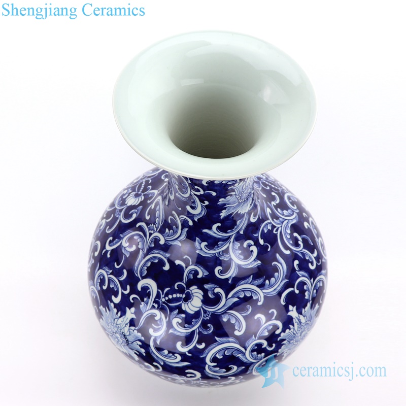  ancient lots pattern porcelain vase top view