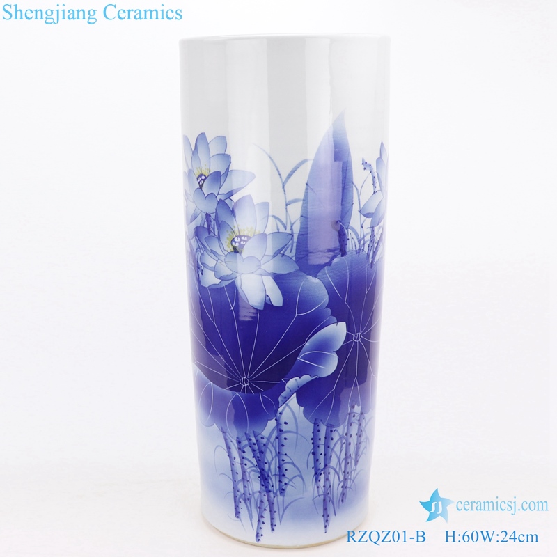 Lily quiver umbrella tube vase porcelain front view