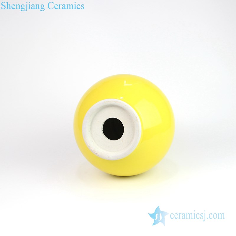 Beautiful yellow ceramic lamp shade bottom