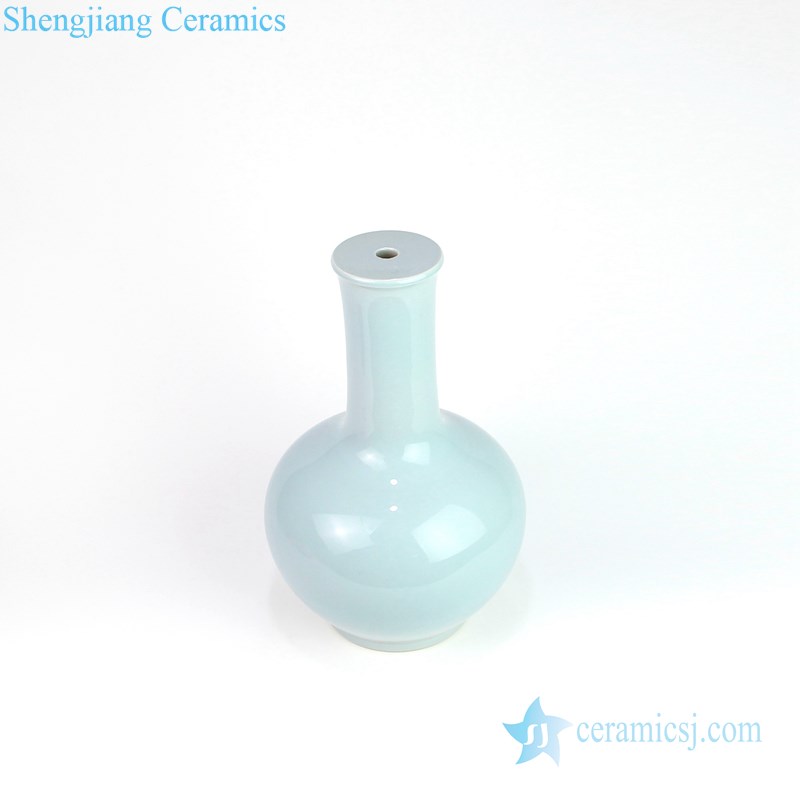 Light blue classic vase shape lamp top view