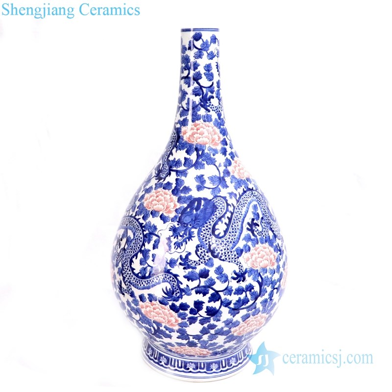 traditional hand painted ceramic vase