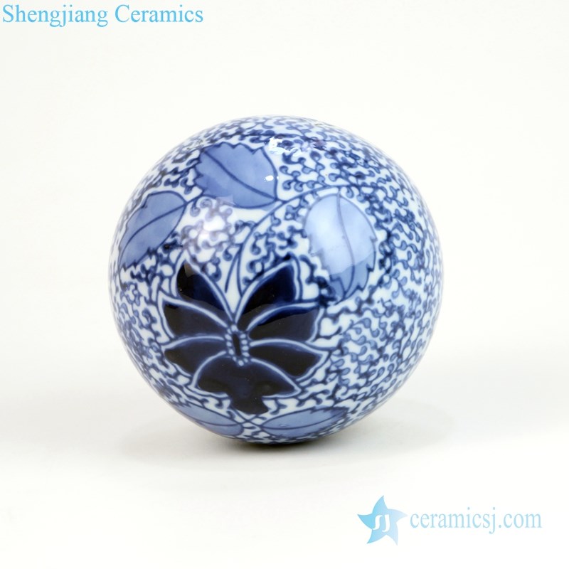 Chinese porcelain ball aquarium adornment