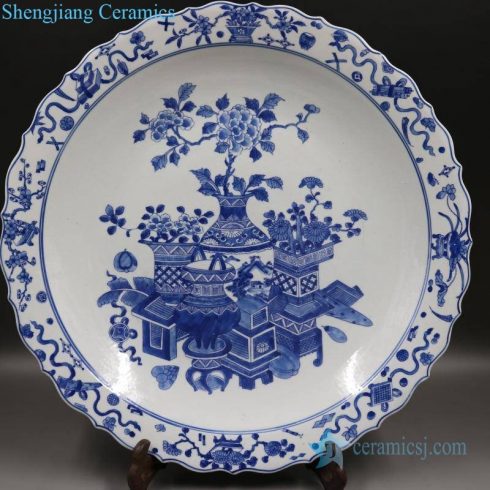 ancient hand painted display plate 