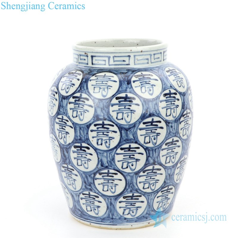 traditional hand drawing ceramic jar