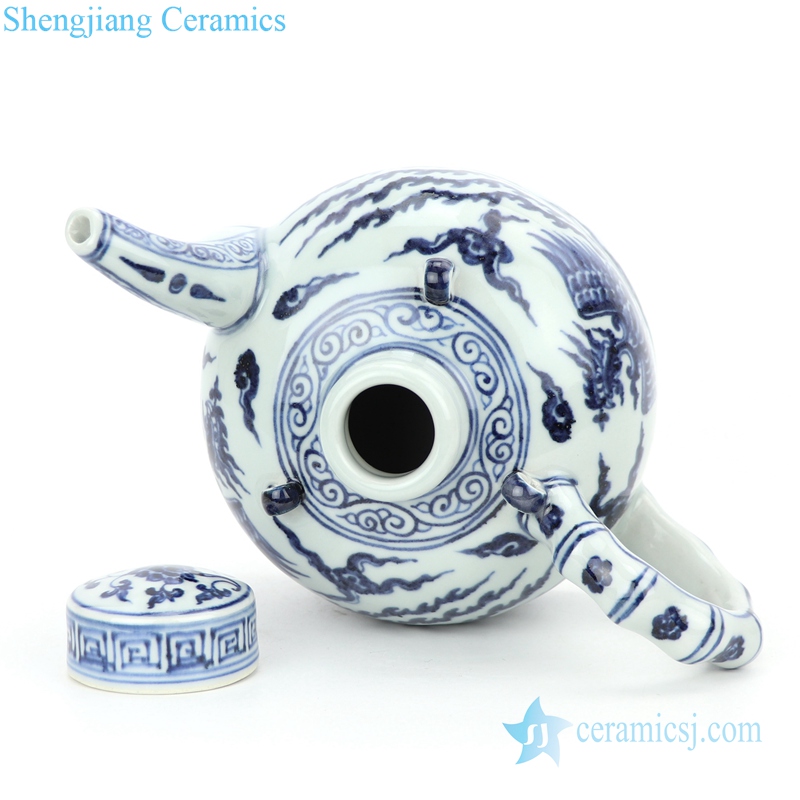 high quality ceramic with special pattern tea pot 
