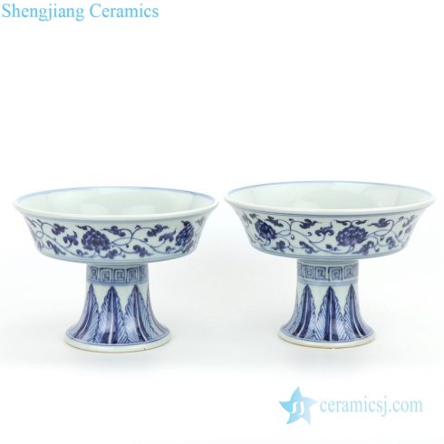 traditional blue and white ceramic plate