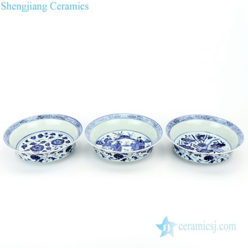 elegant blue and white ceramic plate