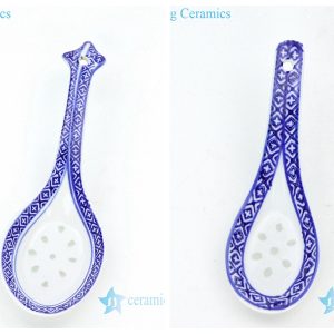 hand craft blue and white ceramic spoon