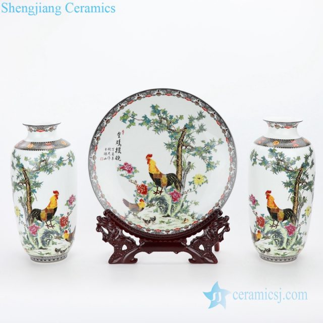 delicate three set of ceramic decor