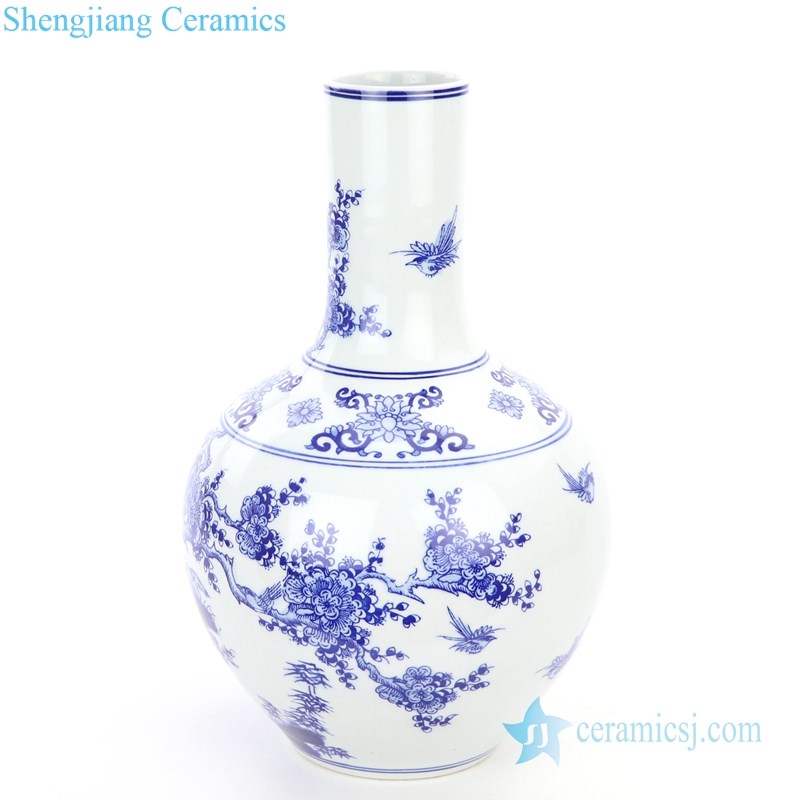artistic blue and white porcelain vase