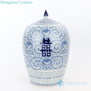 ancient hand painted ceramic jar