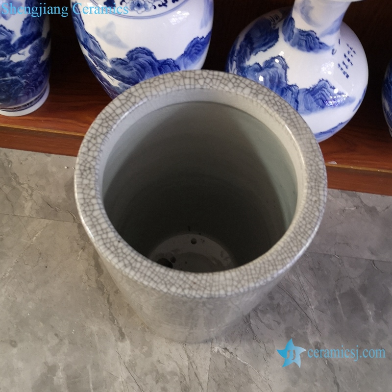 Chinese handmade grey decorative porcelian vases RYYV07-D-S