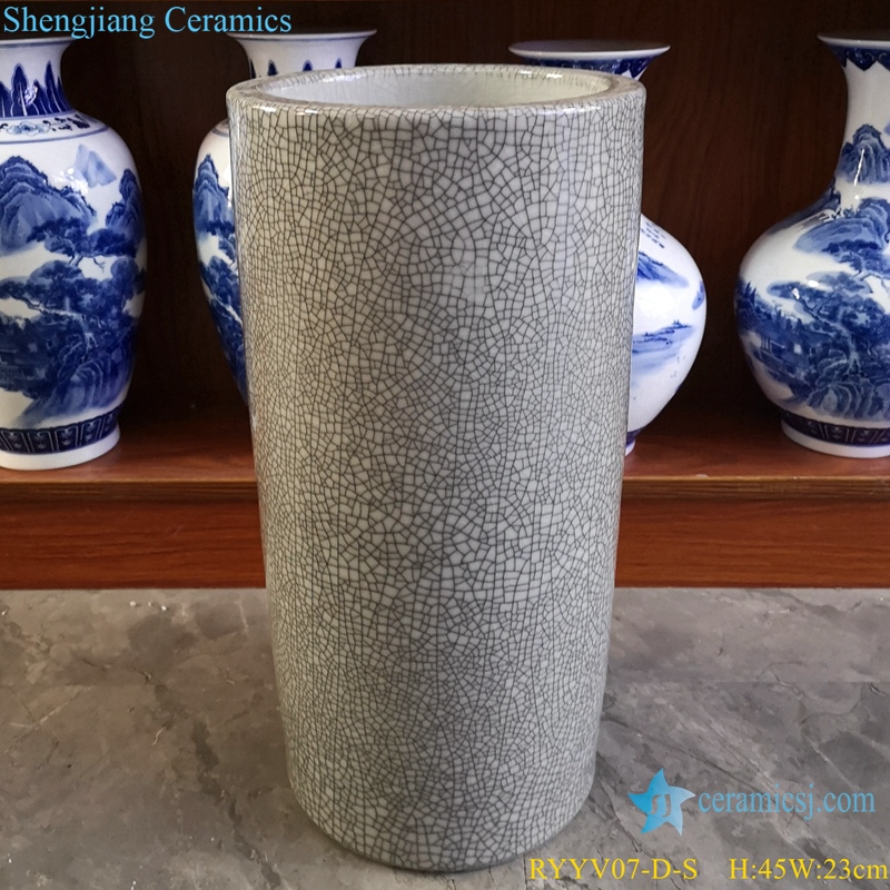 Chinese handmade grey decorative porcelian vases RYYV07-D-S