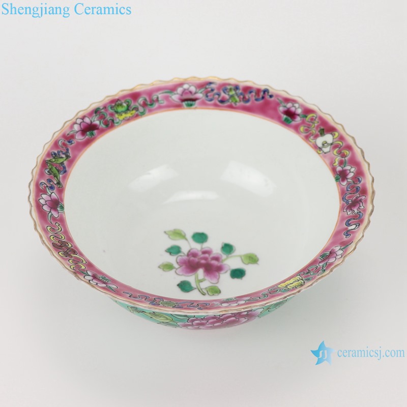 RZFA21 Chinese handmade porcelain powder enamel bowl