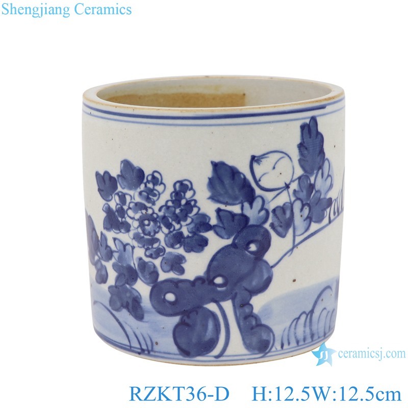 RZKT36-D Chinese blue and white ceramic pots multi-pattern sets pen container