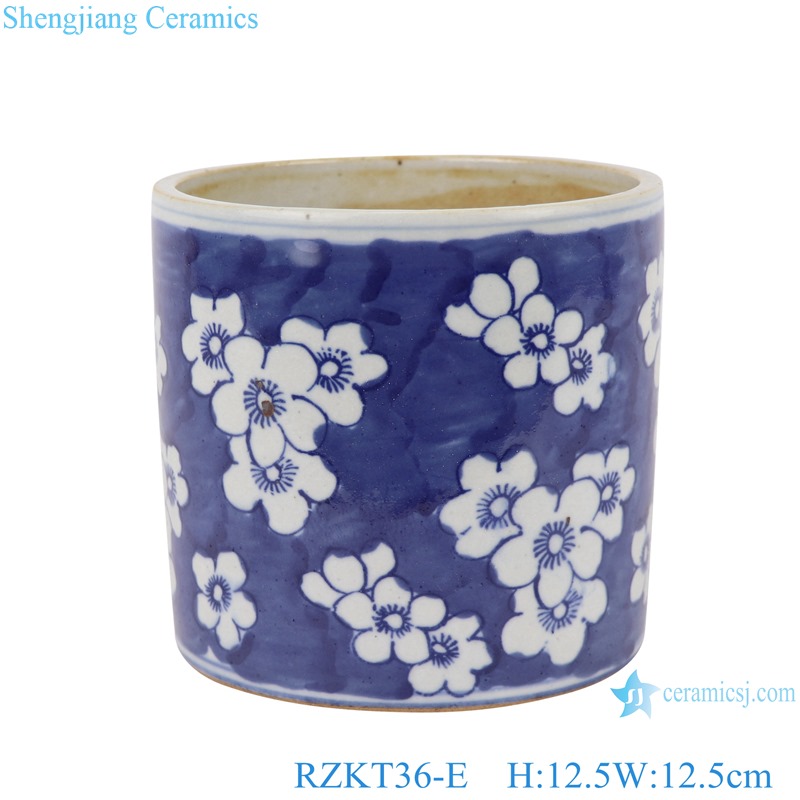 RZKT36-E Chinese blue and white ceramic pots multi-pattern sets pen container