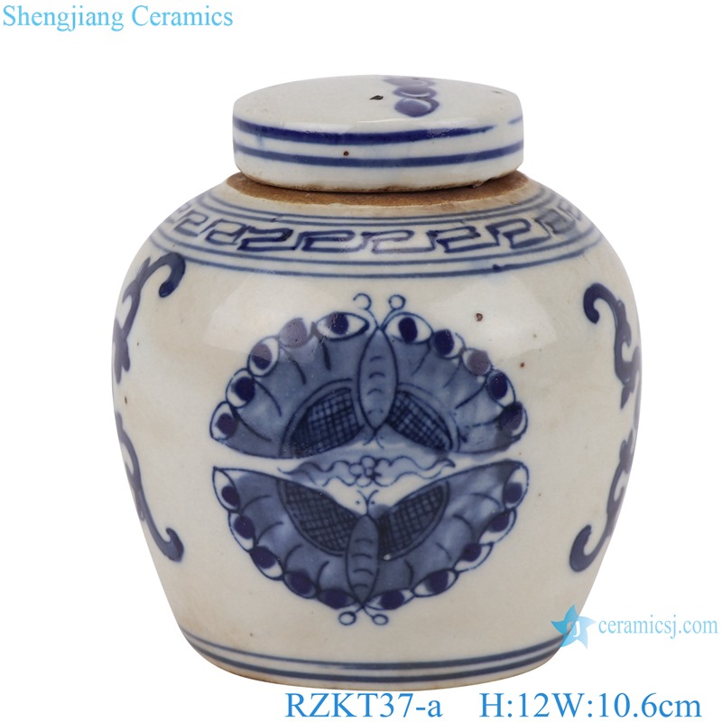 RZKT37-a Chinese blue and white multi-pattern ceramic storage pot sets