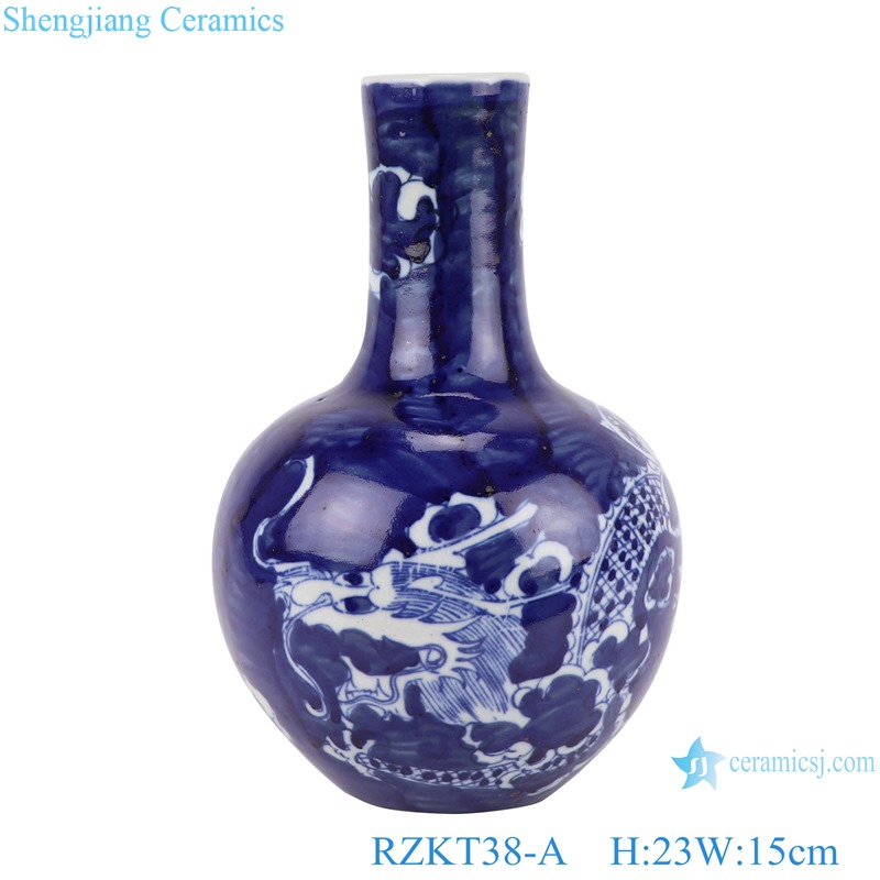 RZKT38-a Chinese blue and white porcelain vase multiple patterns set