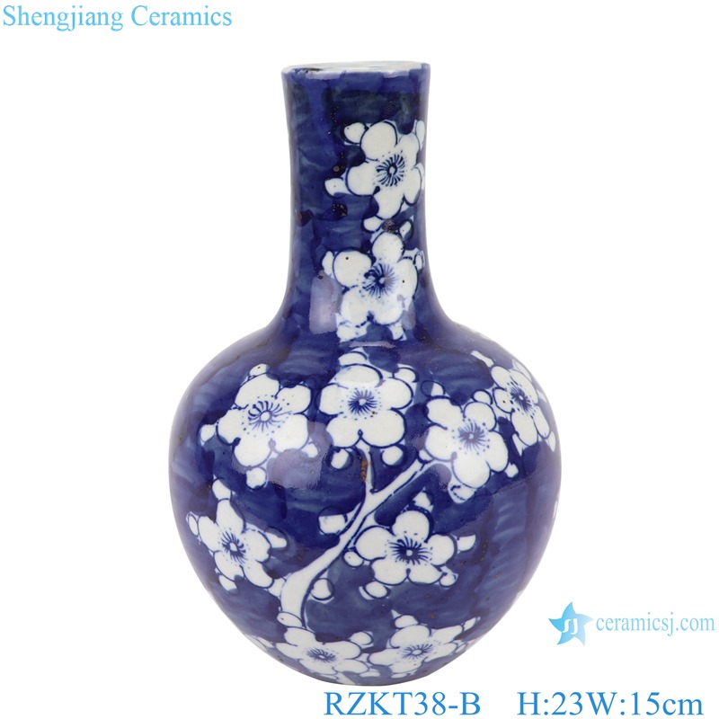 RZKT38-b Chinese blue and white porcelain vase multiple patterns set