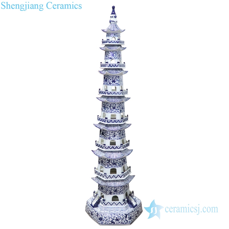 RZPI43 Chinese ancient times pure hand made ceramic decorative pagoda