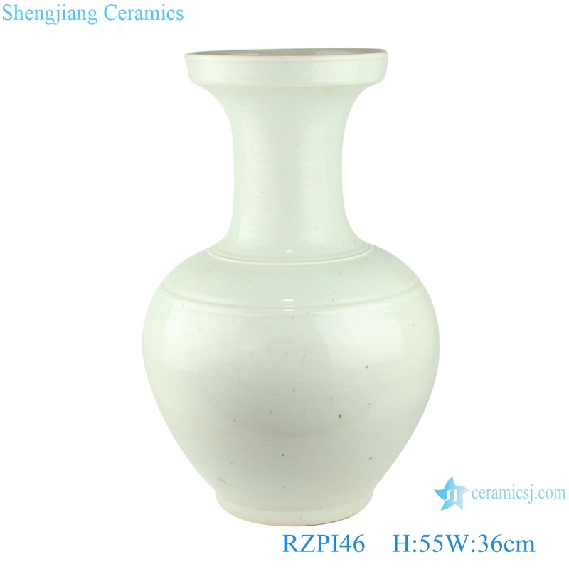 RZPI46 Chinese handmade color glaze light green ceramic vase decoration