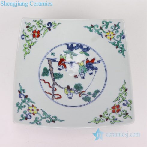 RZSA06 CLASHING COLOR CHILDREN AT PLAY DESIGN PLATE