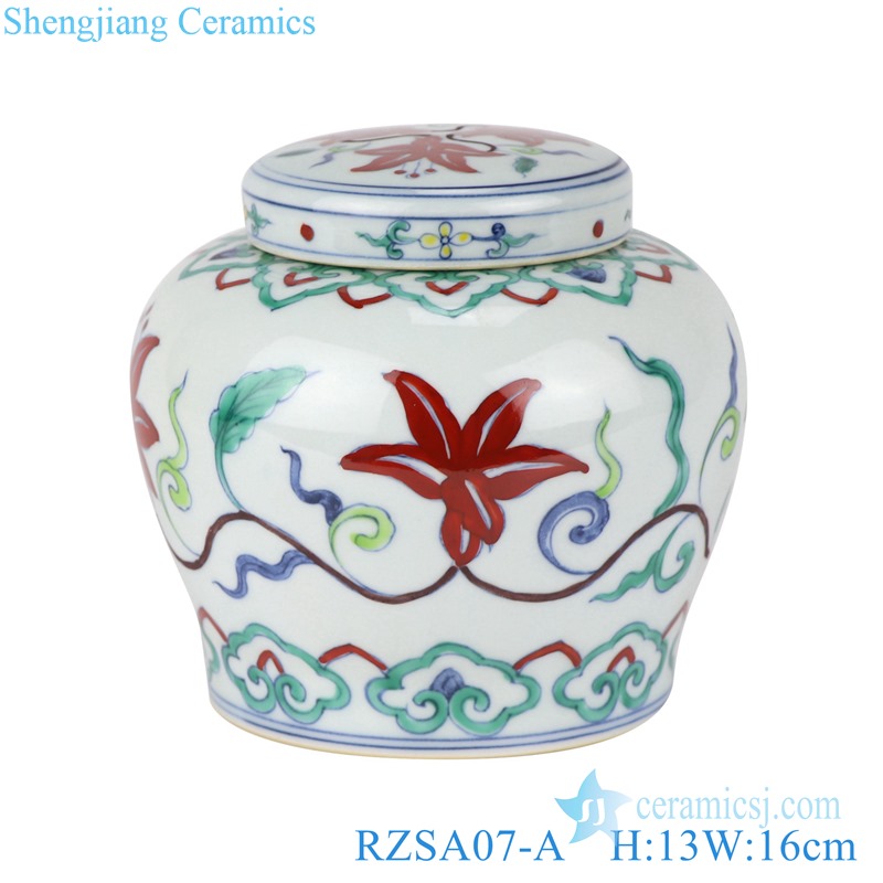 RZSA07-A Jingdezhen handmade clashing color design ceramic jars
