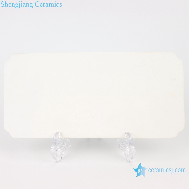 RZSA10 Chinese ceramic powder enamel plate with koi design
