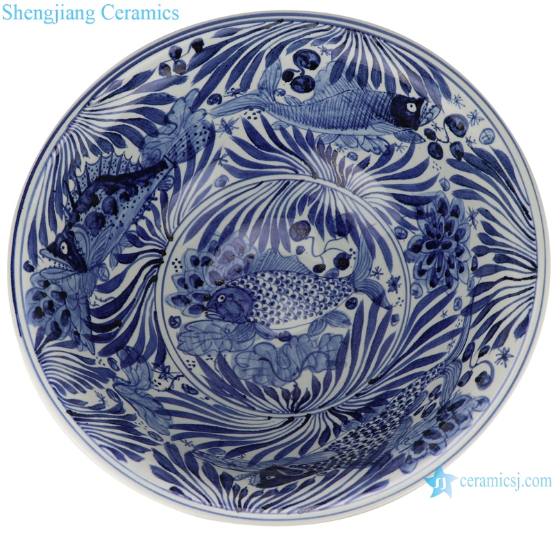 RZSC05 Chinese blue and white porcelain antique design ceramic bowl