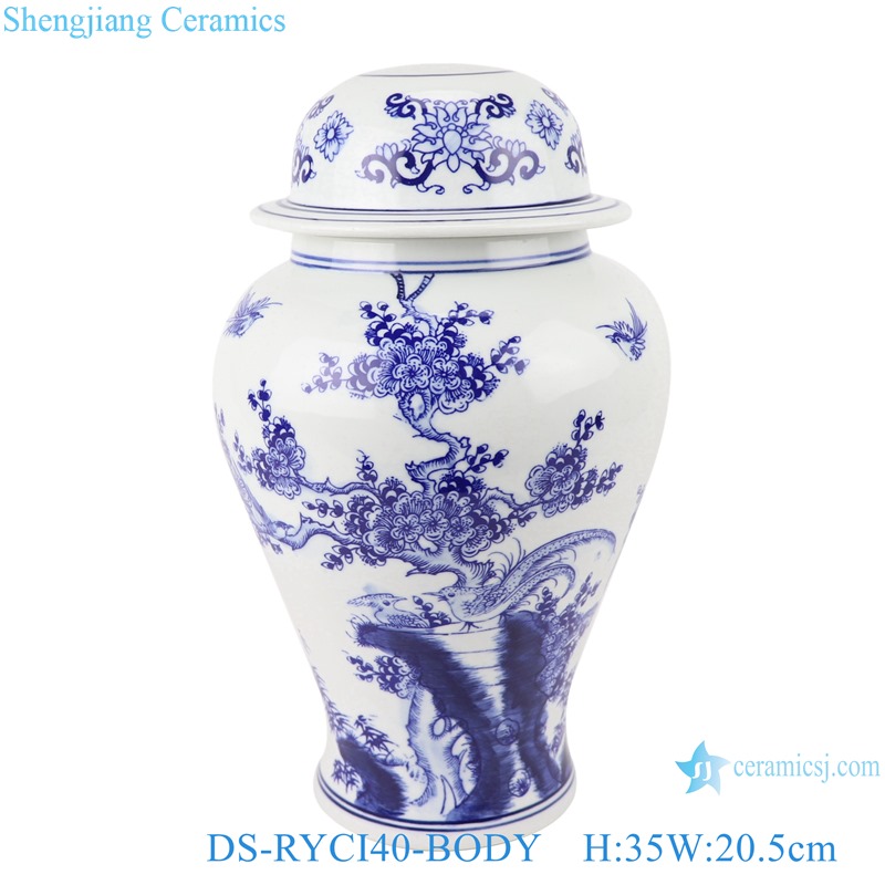 Antique Blue and white porcelain Plum Blossom general jar shape table lamps and lanterns