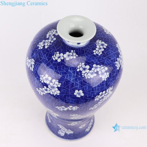 RYWG19 jingdezhen hand painted blue plum blossom ceramics porcelain vase for home decoration