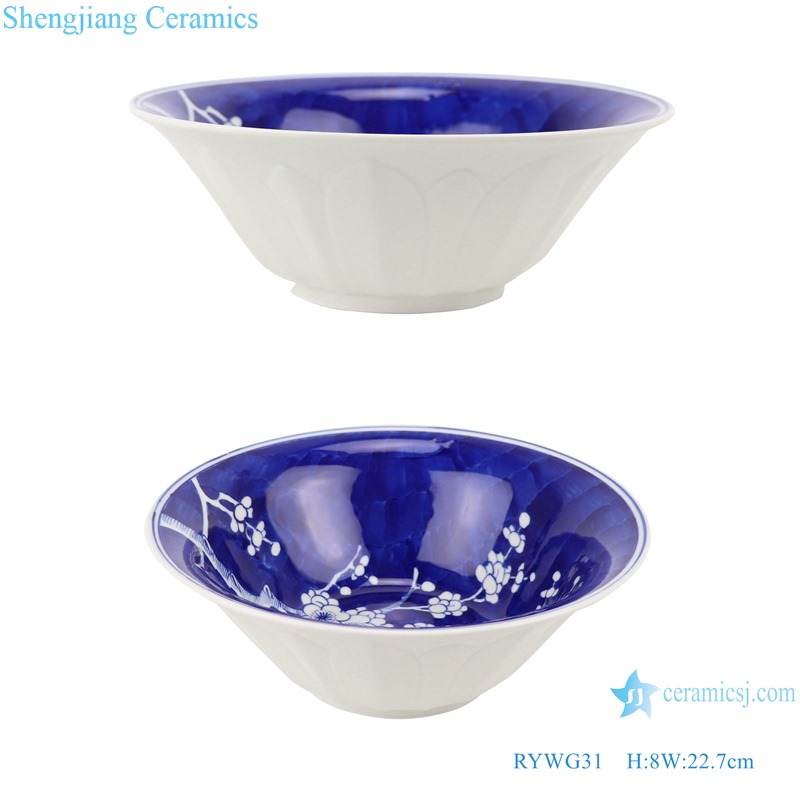 RYWG31 Chinese blue and white Ice plum flower ceramic & porcelain bowls for dinner ware